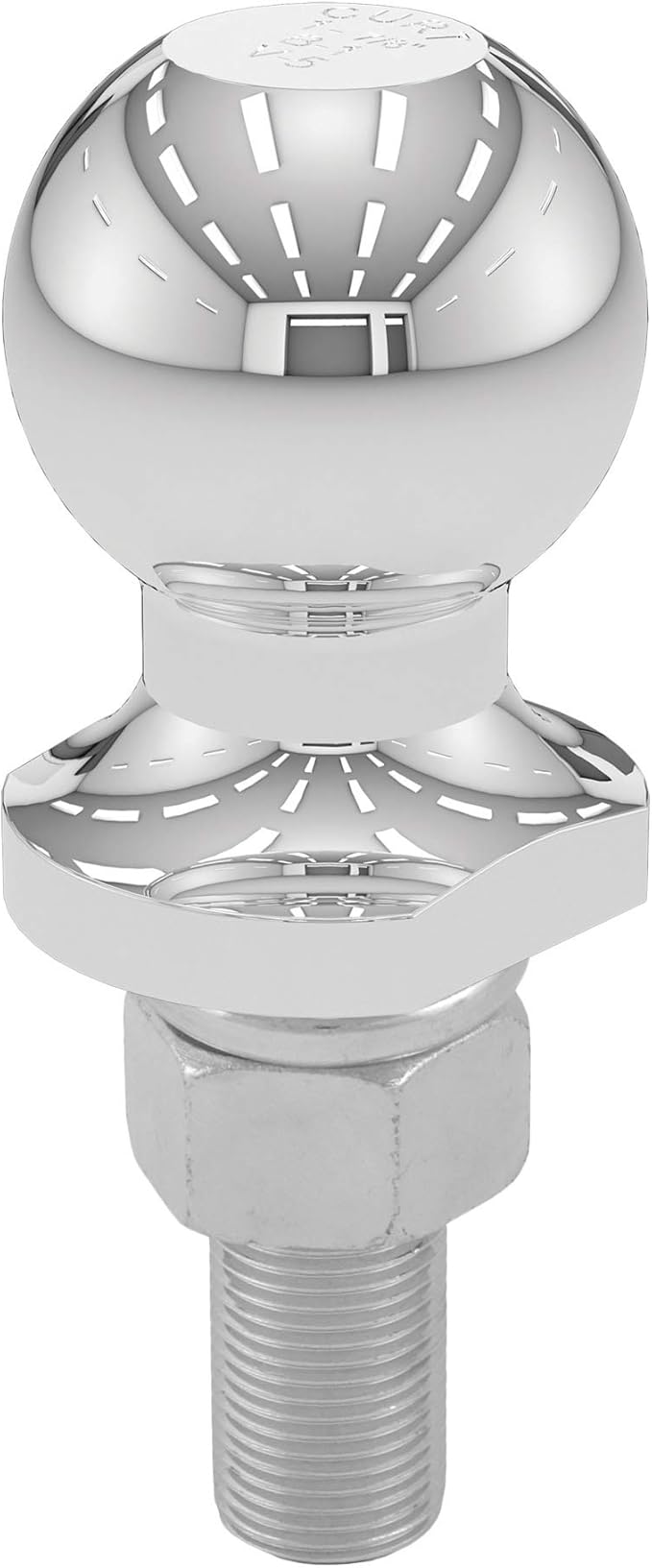CURT 40063 Chrome Trailer Hitch Ball, 2,000 lbs, 1-7/8-Inch Diameter, 3/4 x 2-1/8-Inch Shank