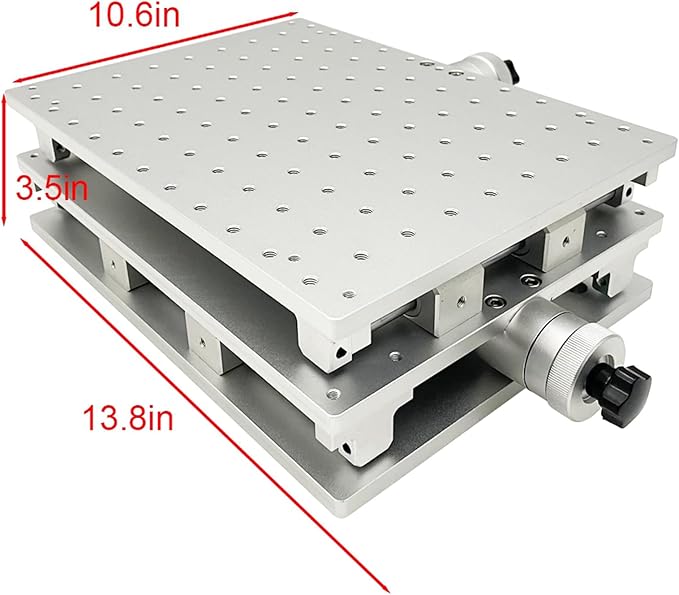 INTBUYING 2 Axis Moving Table for Laser Marking Engraving Machine Portable XY-Axis Moving Workbench 300 * 220 Two-dimensional Marking Machine Table
