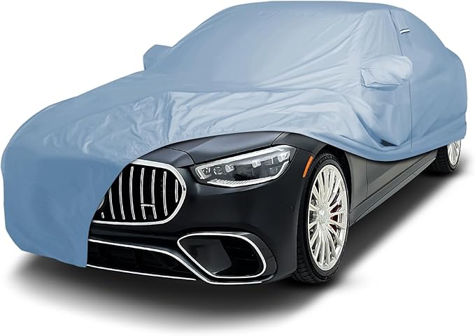 iCarCover Premium Car Cover for 2007-2026 Mercedes-Benz S-Class Sedan Heavy Duty Waterproof All-Weather Automobiles Custom Fit Indoor Outdoor UV Snow Protection Covers with Straps and Bag