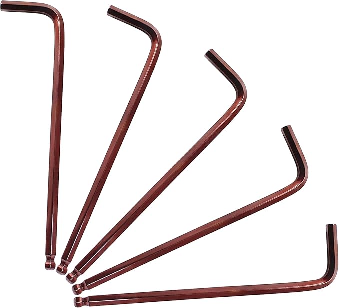 5mm Hex Key Wrench, 5pc Set, L-Shaped, Allen Key, Bike & Furniture Repair