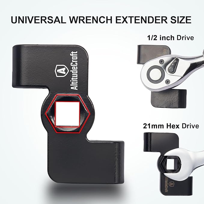 Wrench Extender & Wrench Extender Tool Bar Set, 1/2" Drive & 13.5" Wrench Extension, Extension Wrench
