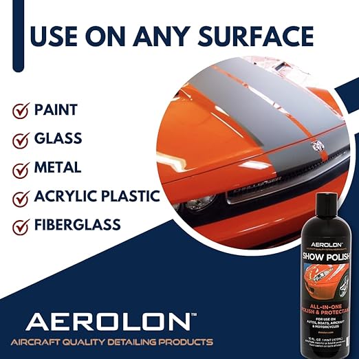 Show Polish: High Gloss Polish and Base Coat Sealer, Liquid Car Wax Shine with Polymer Paint Sealant Protection, Base Coat Sealant, All-in-One Polish and Protectant