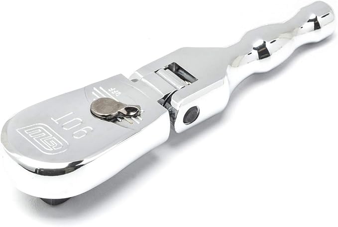 GEARWRENCH 3/8" Drive 90 Tooth Full Polish Stubby Flex Teardrop Ratchet - 81212T, Multi