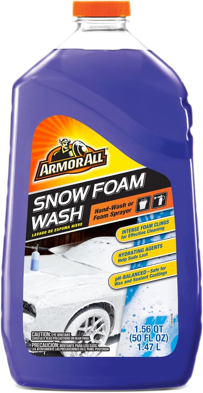 Armor All Snow Foam Wash by Armor All, Foaming Car Wash Soap Concentrate for Cars, Trucks and Motorcycles, 50 Fl Oz