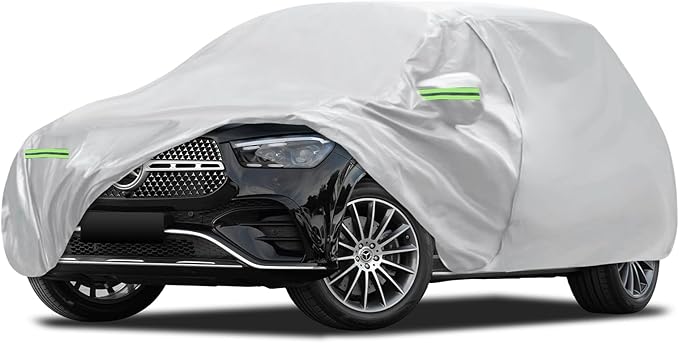 Car Cover Fit for Mercedes Benz ML/GLE Class 250 280 300 320 350 450 (2006-2026), Migaven Waterproof Full Exterior Cover Sun Rain Protection with Door Zipper and Cotton Lining