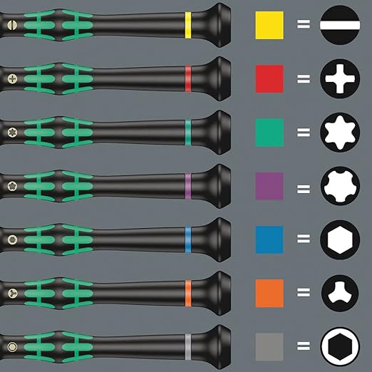 WERA 05118070001 2054 Screwdriver for Hexagon Socket Screws for Electronic Applications, 2.5 x 60 mm