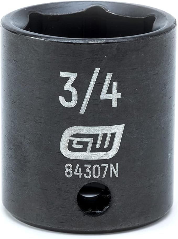 GEARWRENCH 8 Pc. 3/8" Drive 6 Pt. Standard Impact Socket Set, SAE - 84910N