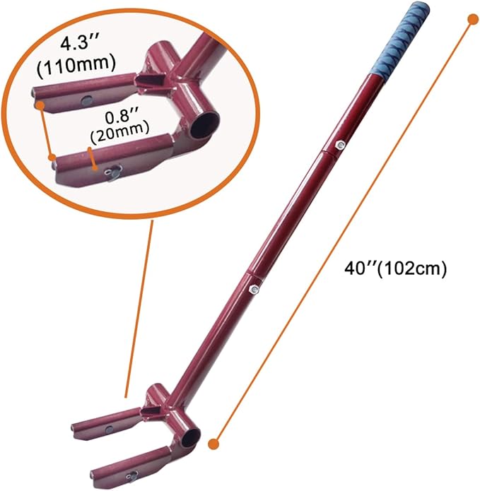 JINHAN Pallet Buster Tool with 40" Handle - Articulating Head Deck Board Removal Tool for Non-Damaging Wooden Pallet & Deck Removal, Heavy Duty Deck Wrecker Pry Bar Puller Wood Pallet Tool Breaker
