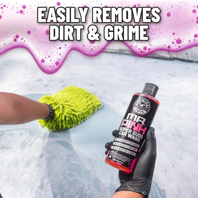 Chemical Guys Mr. Pink Foaming Car Wash Soap (Works with Foam Cannons, Foam Guns or Bucket Washes) Safe for Cars, Trucks, Motorcycles, RVs and More, Candy Scent, Extra Large Size 32 fl oz - CWS_402_32