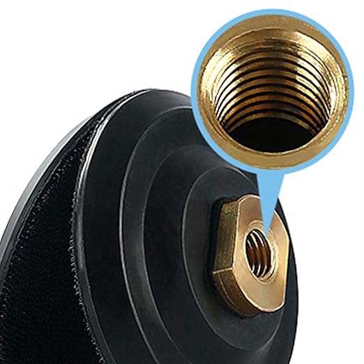 4 Inch Polishing Backing Pad Rubber Backer for Diamond Polishing Pad Holder Hook and Loop Connector 5/8"-11 Thread