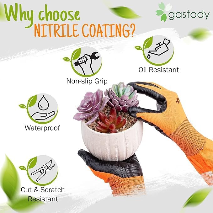 Long Sleeve Gardening Gloves for Women & Men, Long Cuff Garden Gloves