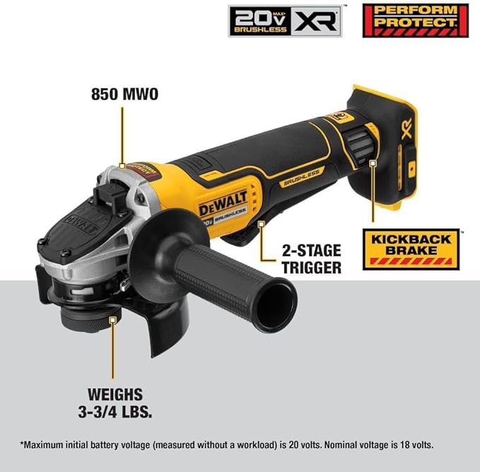 DEWALT 20V MAX Drill And Grinder Kit, Power Tool Set, 2 Batteries and Charger Included (DCK231E2)