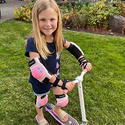 BOSONER Kids/Youth Knee Pad Elbow Pads for Roller Skates Cycling BMX Bike Skateboard Inline Rollerblading, Skating Skatings Scooter Riding Sports