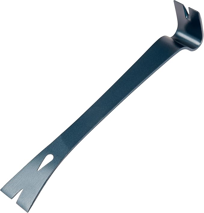 ESTWING Hammer - 16 oz Straight Rip Claw with Smooth Face & Shock Reduction Grip - E3-16S & 3-Piece Pry Bar Set - 5.5", 7.5" & 10" Nail Pullers with Wide, Thin Blades