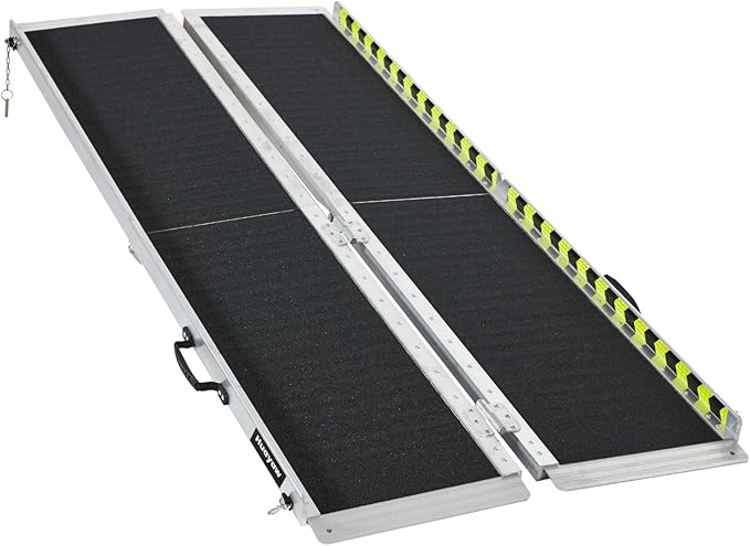 Wheelchair Ramp 6FT, Anti-Slip Aluminum Folding Handicap Portable Ramp, Wheelchair Ramps for Home Steps, Stairs, Doorways, Scooter Ramp