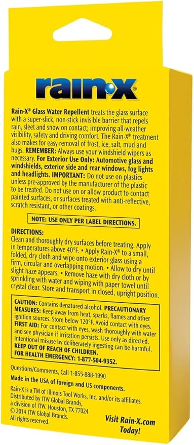 Rain-X 800002243 Glass Treatment, 7 oz. - Exterior Glass Treatment To Dramatically Improve Wet Weather Driving Visibility During All Weather Conditions