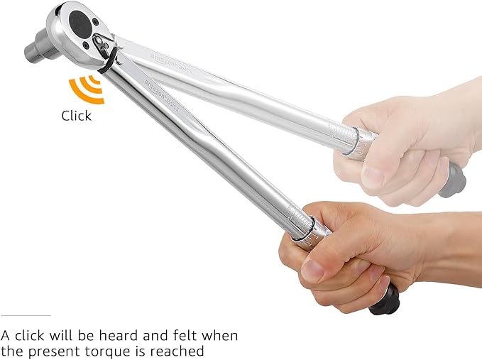 Amazon Basics 3/8-inch Drive Click Torque Wrench - 15-80 ft.-lb, 20.4-108.5 Nm (Pack of 10)