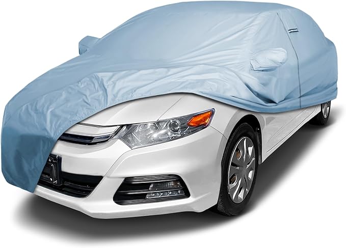 iCarCover Premium Car Cover for 2010-2014 Honda Insight Heavy Duty Waterproof All Weather Automobiles Custom Fit Indoor Outdoor UV Snow Protection Covers with Straps and Bag