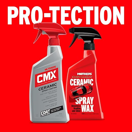 Mothers CMX Ceramic Spray Coating, 24 oz. – Advanced SiO2 + TiO2 Protection, User-Friendly, Professional Grade, Ultra Durable Long-Term Protection, High Gloss Super-Hydrophobic Finish (01024)