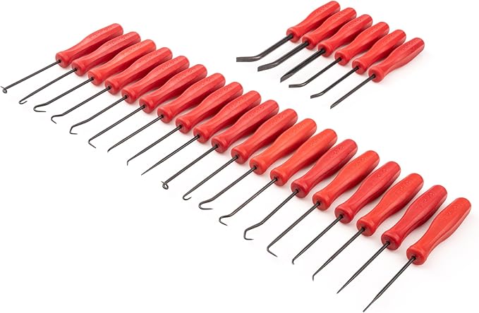 TEKTON Pick, Hook, and Mini Pry Bar Set (25-Piece) | LVR10005 | Made in USA