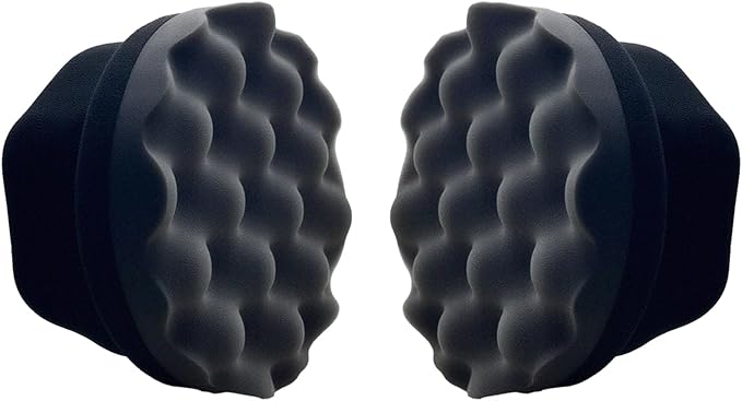 Tire Shine Applicator Pads, 2 Pcs Tire Dressing Applicator, Reusable Tire Shine Sponge Wave Contoured for Car Detailing, 3.15inch
