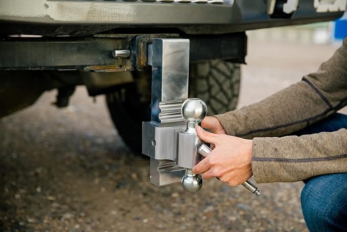 ANDERSEN HITCHES | Rapid Hitch | 6" Drop/Rise 2-2-5/16" Dual Greaseless Alumiball | Adjustable Ball Mount Fits 2-1/2" Receiver | 3405-25