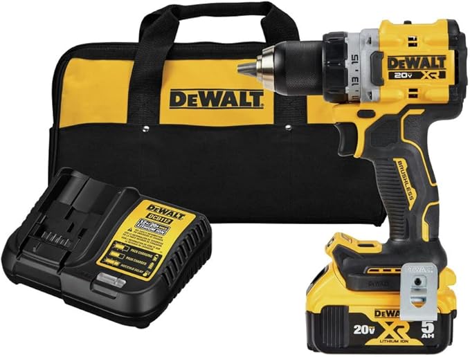 DEWALT 20V MAX* XR® Brushless Cordless 1/2 in. Drill/Driver Kit (DCD800P1), Yellow