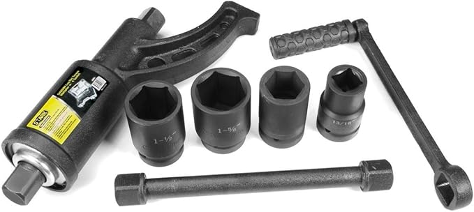 Stark USA Torque Multiplier Labor Saving Lug Nut Wrench W/ 4 Cr-v Socket 5400NM Lugnut Wrench for Semi Truck & RVs Wrench w/Case