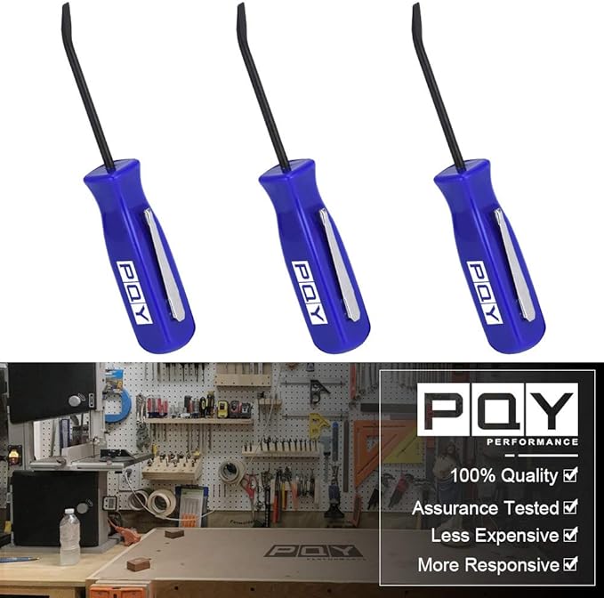 Mini Pocket Pry Bar with Pocket Clip 4.5" Length 3pcs (Blue)