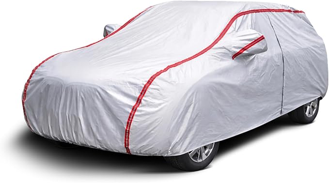 Car Cover for Minivan, 6 Layers Car Cover with Cotton Liner Universal Fit for Chevy Traverse, Dodge Grand Caravan, Honda Odyssey, Toyota Sienna, Chrysler Pacifica, Length up to 206 inchs