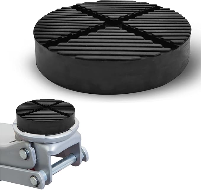 Universal Floor Jack Adapter - Cross Groove Design, Side Frame Rail Protector, Jack Pad Adapter