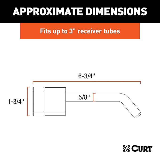 Curt Manufacturing 23021 5/8 in Hitch Lock 18000Lb Packaged