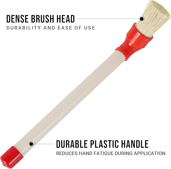 Calvana (2-Pack) Curved Applicator Brush for Tire Mounting Paste, 11" Plastic Handle, 45-Degree Angle for Easy Application of Tire Lubricants