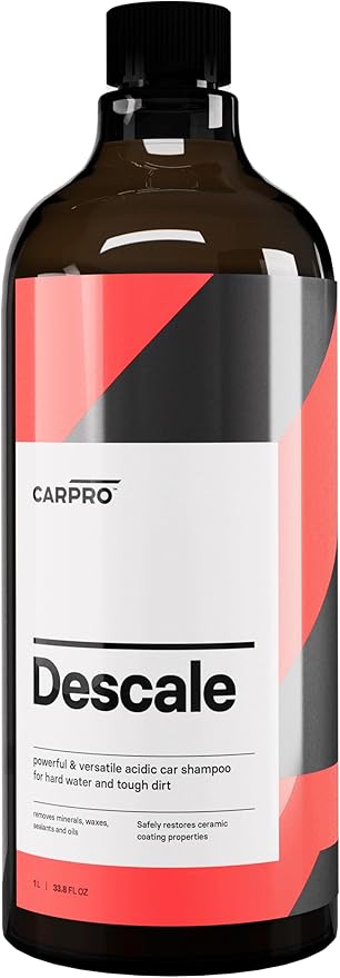 CARPRO Descale Acidic Car Shampoo Wash Concentrate, Removes Minerals, Waxes, Sealants & Oils - Liter (34 fl oz)