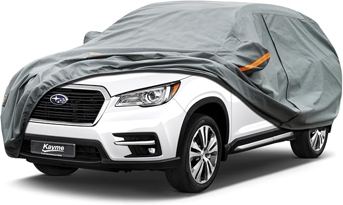 Kayme Heavy Duty SUV Car Cover Custom Fit Subaru Ascent Waterproof All Weather for Automobiles, Full Exterior Covers Sun Rain UV Protection.（Deliver About 3-10 Days）