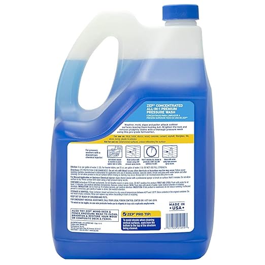 Zep All-in-1 premium Pressure Washing Concentrate (172 Fl. Oz/5.09L), blue