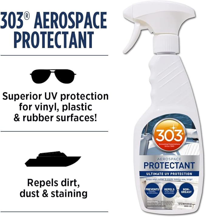 303 Marine Aerospace Protectant – UV Protection – Repels Dust, Dirt, & Staining – Smooth Matte Finish – Restores Like-New Appearance – 16 Fl Oz (Pack of 6) (30340-6PK)
