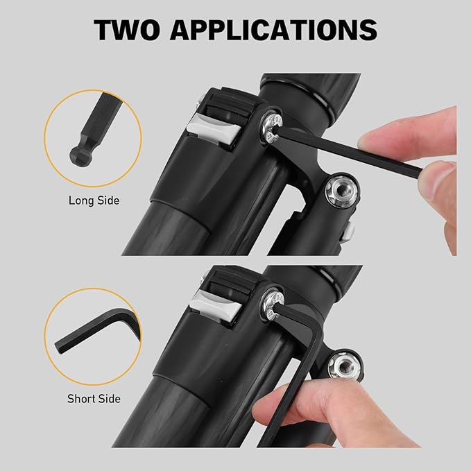 ELEAD 15-Piece SAE Hex Key Allen Wrench Set with Extension Bar, 3/64-3/8 Inch, Long Arm Ball End Design, Heat-Treated S2 Steel