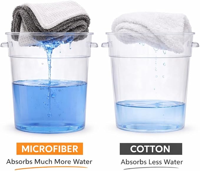 Hybrid Glass Microfiber Towel – Waffle Weave & Plush Dual Action Cleaning Cloth – Streak-Free Window and Surface Drying Towel – Professional Grade -16x16-1000 GSM 2-Pack