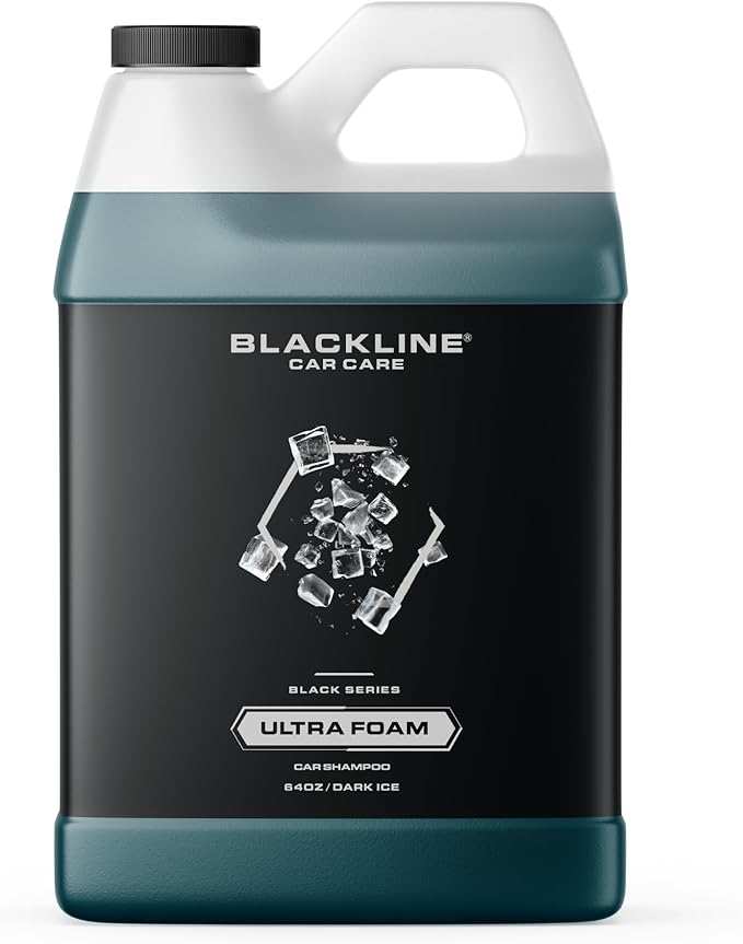 Blackline Automotive Extreme Foaming Car Shampoo - Extreme Ultra Foam Perfect for Ceramic Coatings - Compatible with Foam Cannon for Pressure Washer (64 Fl Oz, Dark Ice)