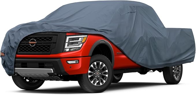 16 Layers Truck Cover Waterproof All Weater - See Vehicle Size Chart - Heavy Duty Outdoor Truck Pickup Cover for Ford F-150 F-250 F-350, Silverado, Nissan Titan. Length up to 239 inch.