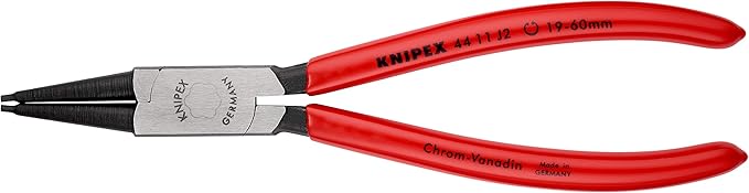KNIPEX Tools - Circlip Pliers, Internal, Straight, 3/4"-2 23/64" Bore Dia. (4411J2), 7.25