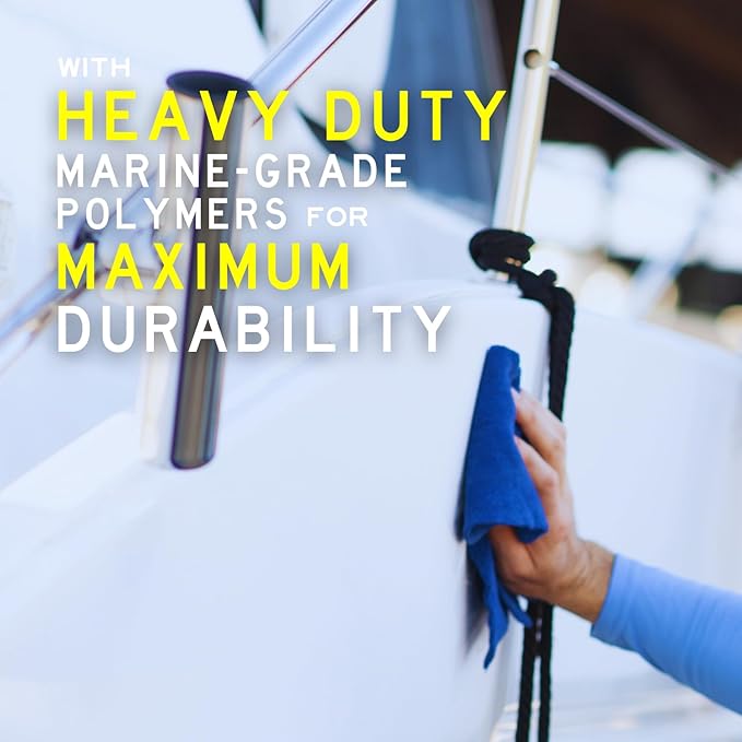 Collinite 885 Fleetwax-Marine & RV Heavy Duty Carnauba+Polymer Wax Sealant-Ultra Durable, Long-Lasting Fiberglass Protection. Provides High Gloss Shine + UV Protection + Prevents Oxidation (12 fl oz)