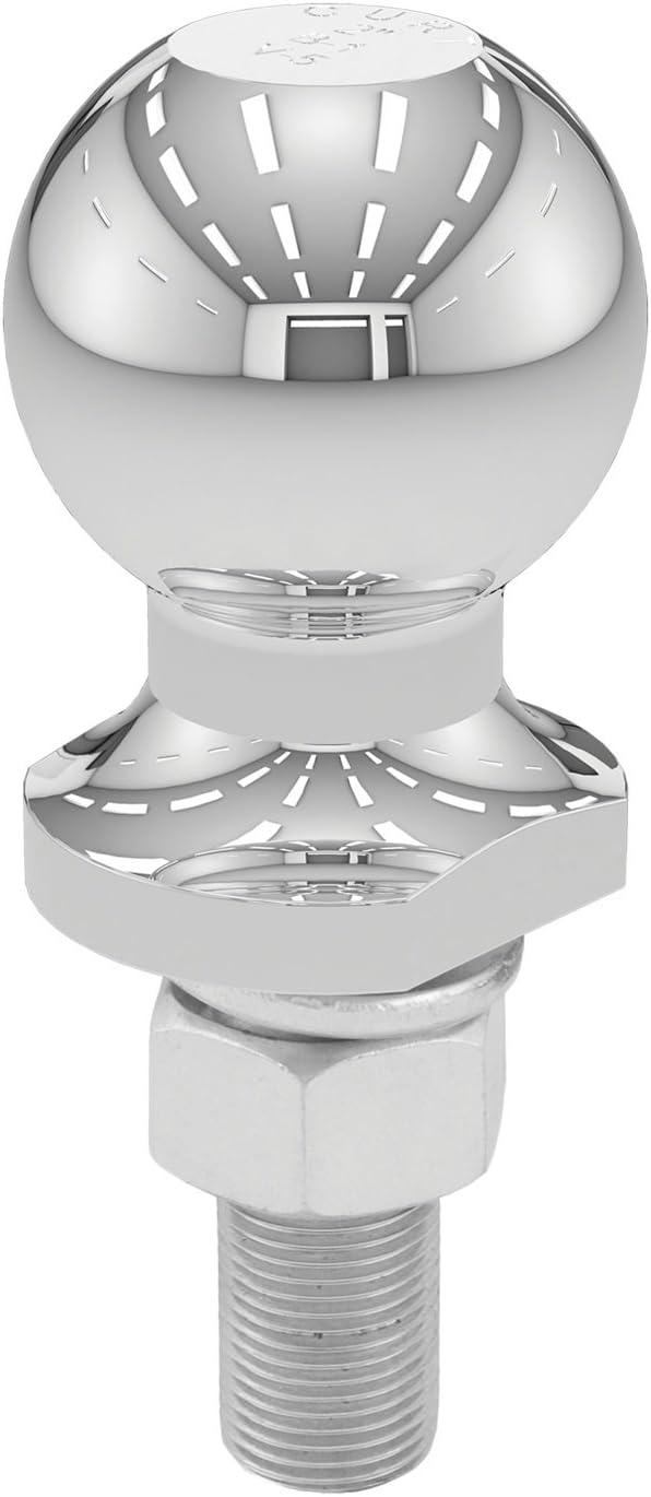 CURT 40065 Chrome Trailer Hitch Ball, 3,500 lbs, 2-Inch Diameter, 3/4 x 2-1/8-Inch Shank