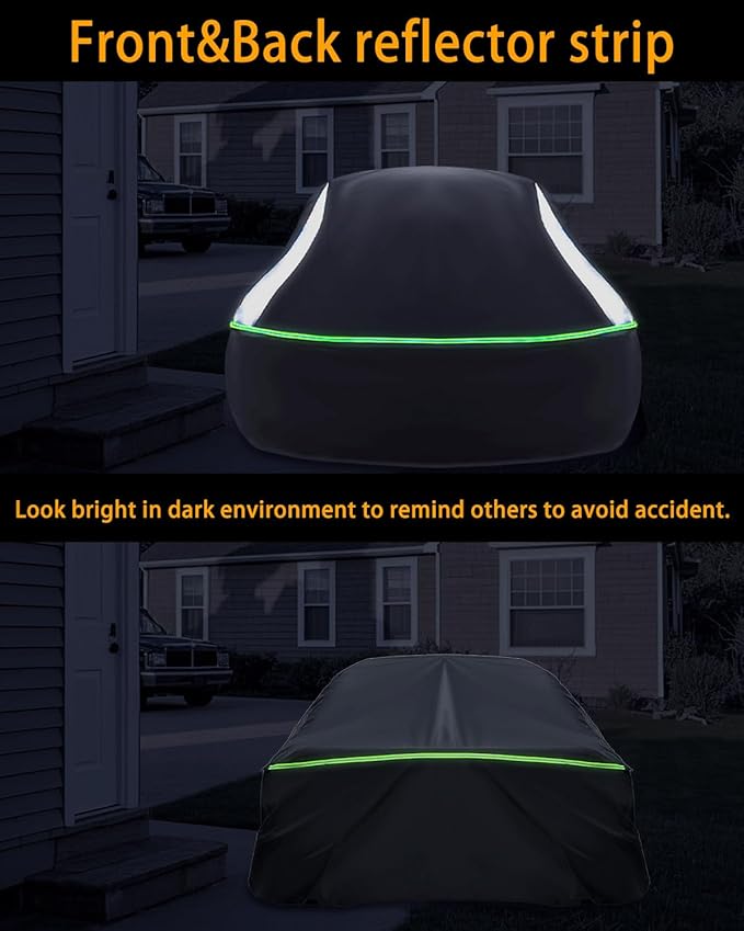Full Enclosed Car Covers Universal Fit C4 C5 C7 C8 Corvette,Civic,Corolla,Mazda 3,911,3 Series,Forte,Cruze,Elantra,Jetta,Sentra,Escort,Audi A4,Model 3 Sedan/Coupe/Cabrio Length 177-189 inches