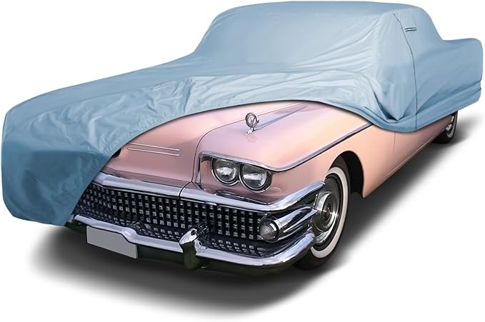 iCarCover Premium Car Cover for 1954-1958 Buick Century Wagon Heavy Duty Waterproof All-Weather Automobiles Custom Fit Indoor Outdoor UV Snow Protection Covers with Straps and Bag