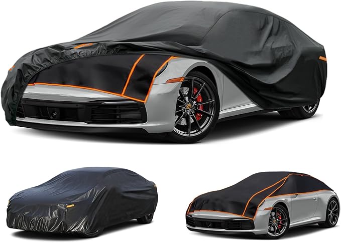 Kayme Hail Protector Car Cover, Anti Hail Multilayer Thickened Full Car Cover,Outdoor Waterproof All Weather Custom Fit Porsche 911, Honda Civic, Toyota Corolla, Nissan Sentra, Mazda 3, Audi A3 etc