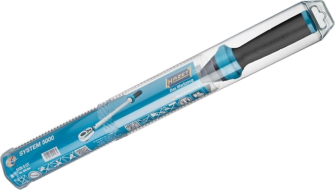 Hazet torque wrench 5145-3CT I Output: square 0.79 in (3/4 inch), tolerance: 3%, 32 teeth (operating angle 11.25 degrees) I User-friendly reversible ratchet for car and bicycle I 20.43 in