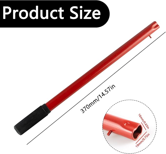 Horizontal Hydraulic Jack Handle Replacement Kit, 2 Ton Floor Jack Red Pole Lever for Car Automotive Accessories