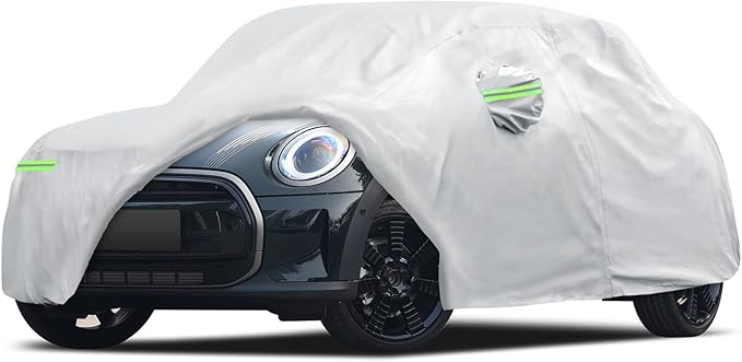 Car Cover Custom Fit for 2014-2026 Mini Cooper/Cooper S/Hardtop/Clubman/Countryman 4 Door, Migaven Waterproof Full Exterior Cover Sun Rain Protection with Door Zipper and Cotton Lining